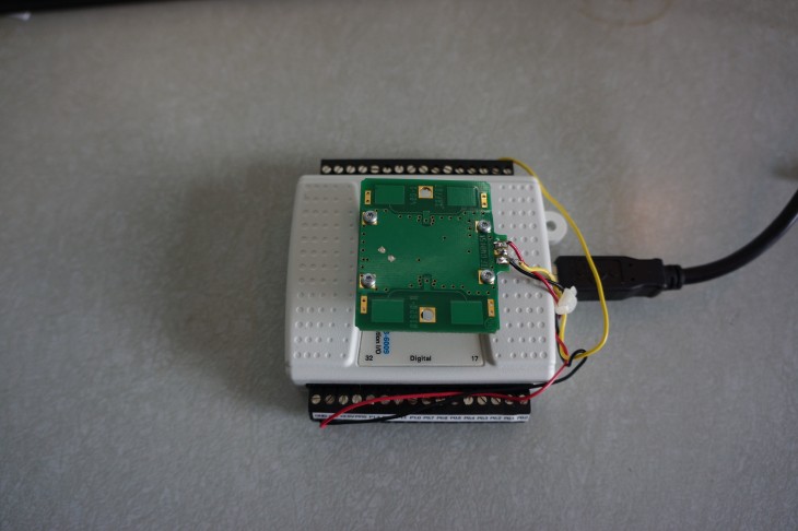 X-Band (10.525 GHz) Doppler Microwave Sensor with NI USB-6009 Data Acquisition Device